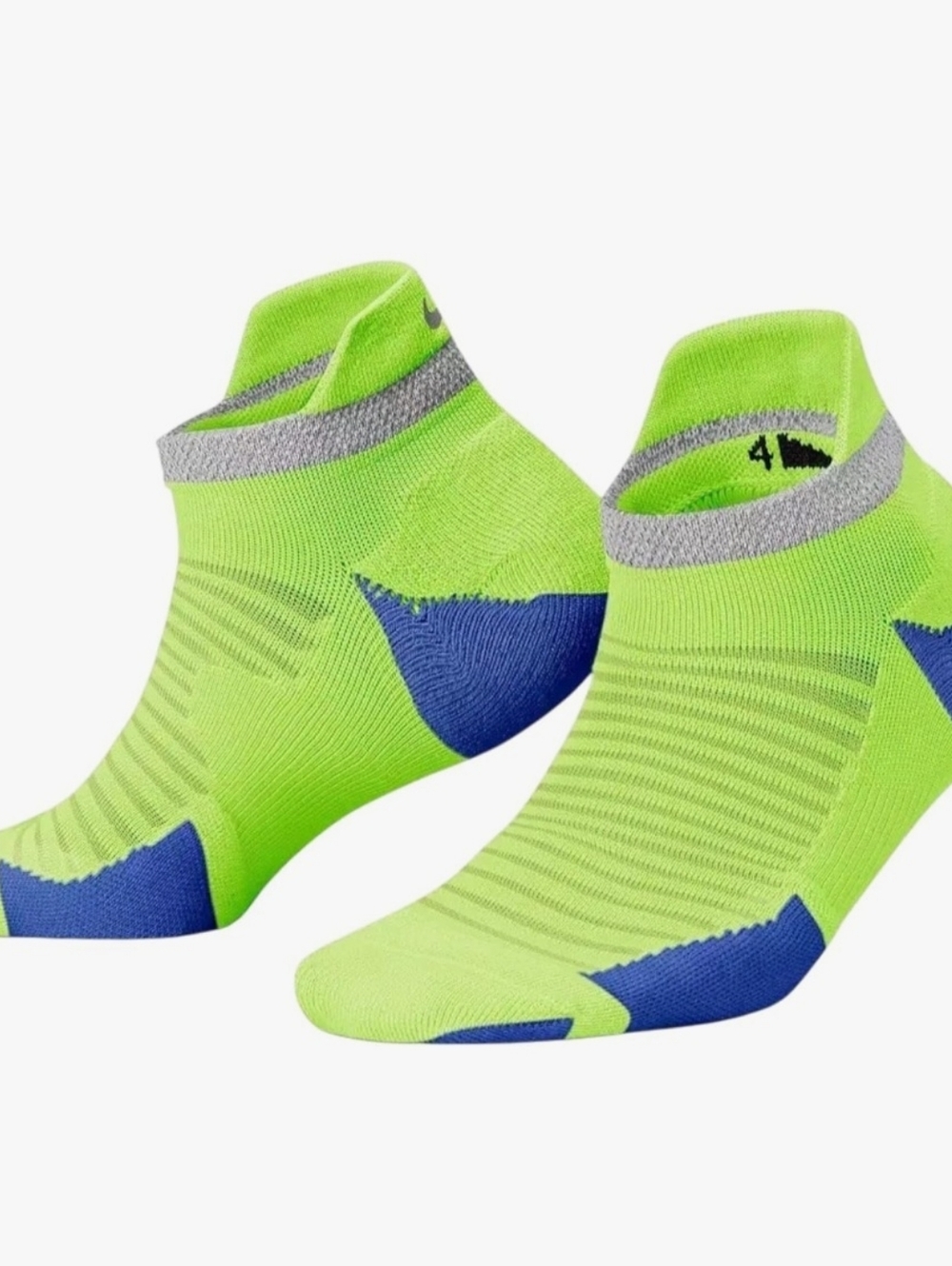 Nike Spark Cushioned Dri-fit Running No Show Sock In Volt Yellow